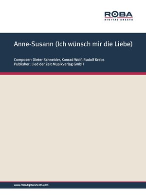 cover image of Anne-Susann (Ich wünsch mir die Liebe)